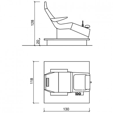 Педикюрный СПА комплекс "STREAMLINE DECK SHIATSU"