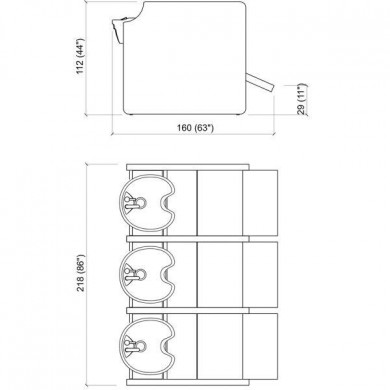 Парикмахерская мойка "Privacy Wash 3P Electric"