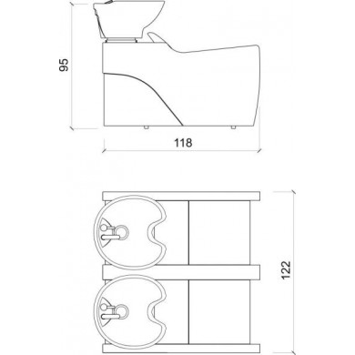 Мойка парикмахерская "FLATIRON 2P"