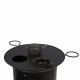 Парикмахерская тележка "GiroCo Doble black" ящики прозрачные
